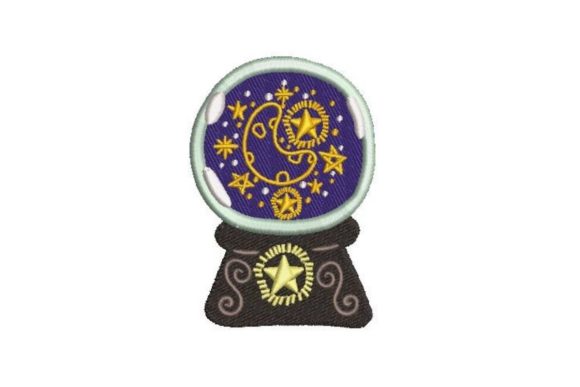 Crystal Ball: A Spooky Embroidery Design for Halloween Sales