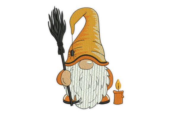 Gnome Halloween: A Charming Embroidery Design for Festive Gifts